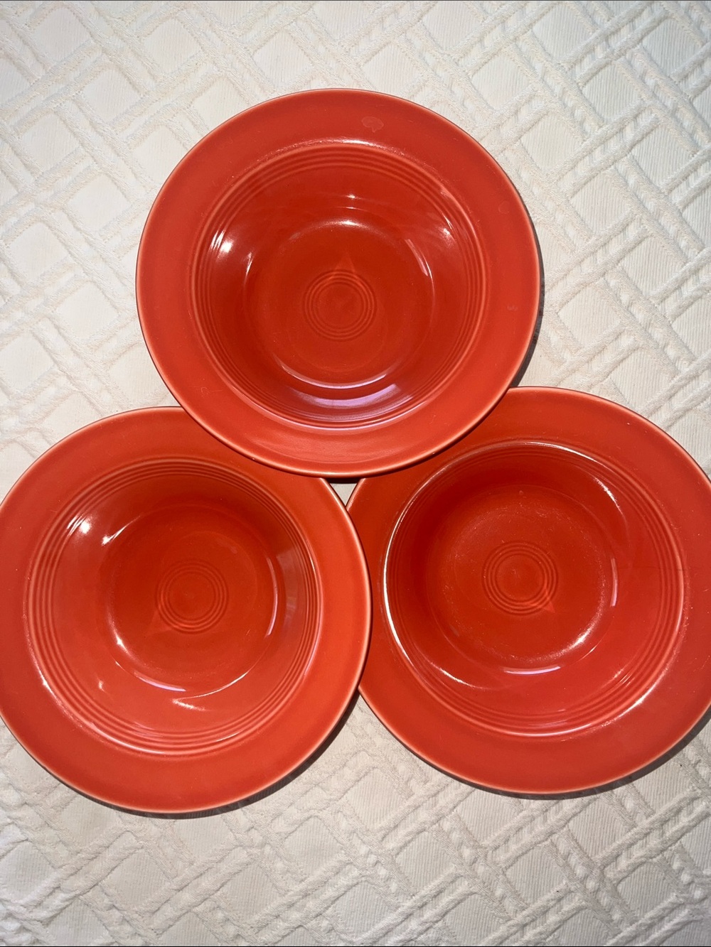 Homer Laughlin Bright Ceramic 7 1/4”soup-cereal Bowls - Set of 3